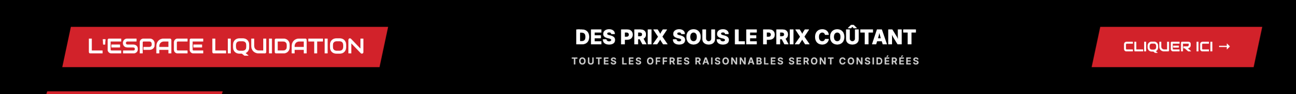 L'espace liquidation — Équipetoi.ca : des prix sous le prix coûtant, cliquer ici